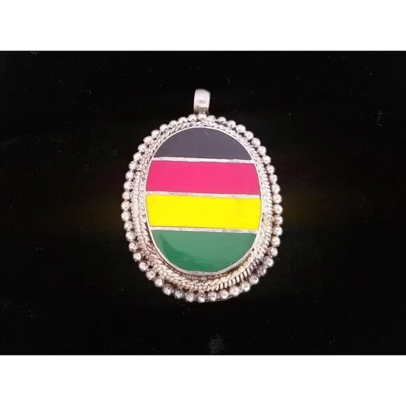 Last One! RASTA pendant charm reggae Bob Marley metal enamel Jamaica - Picture 5 of 8